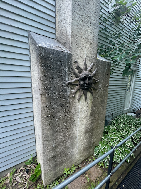 image of chimney prior to power washing