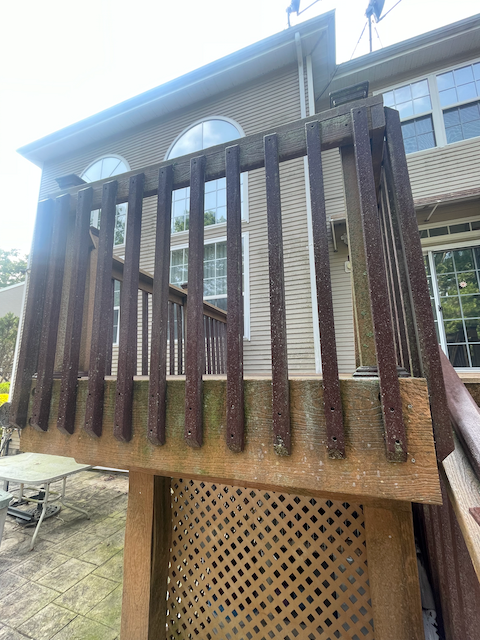 image of deck prior to power washing