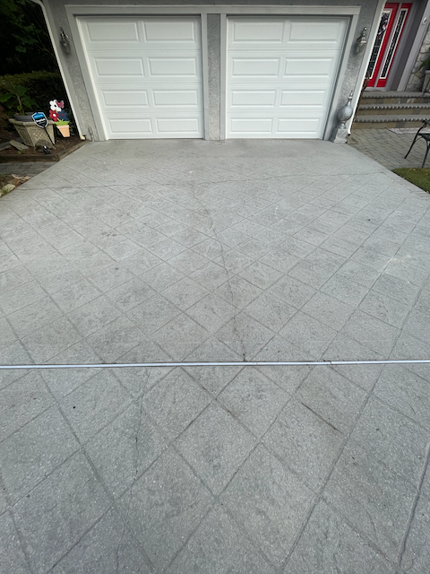 image of driveway after power washing